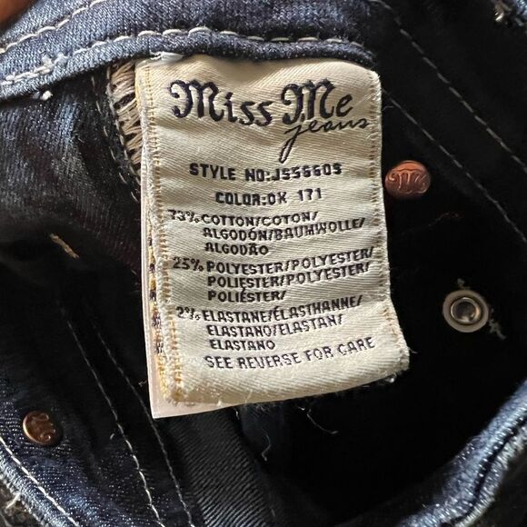 EUC Miss Me Skinny Blue Jeans Size 26 #BTBJ#2 - Picture 7 of 15